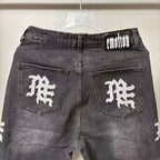 MIXED EMOTION Signature Side Letter Denim Jeans