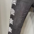 MIXED EMOTION Signature Side Letter Denim Jeans