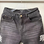 MIXED EMOTION Signature Side Letter Denim Jeans