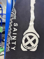 Saint Michael Skeleton Bone Print Anarchy Graphic Sweat Shorts