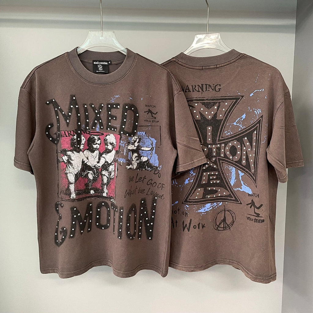 Mixed Emotion Dual Panel Graphic Tee