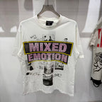 Mixed Emotion Collage Lettering Graphic Tee