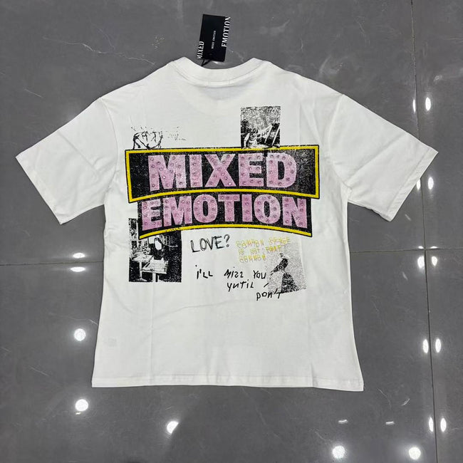Mixed Emotion Collage Lettering Graphic Tee Main Image