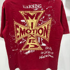 Mixed Emotion Distressed Typography Graphic Tee