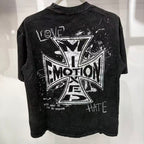 Mixed Emotion Distressed Handwritten Graphic Tee