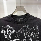 Mixed Emotion Distressed Handwritten Graphic Tee