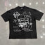 Mixed Emotion Distressed Handwritten Graphic Tee