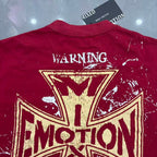Mixed Emotion Distressed Typography Graphic Tee