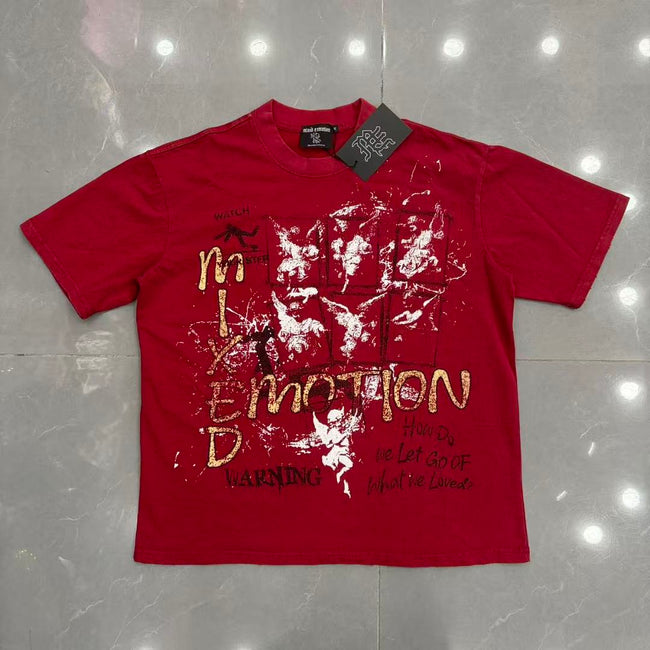 Mixed Emotion Distressed Typography Graphic Tee Hover Image