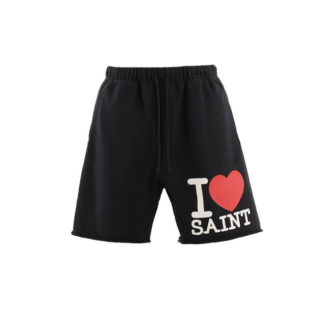 Saint Michael I Love Saint Heart Print Casual Sweat Shorts Main Image
