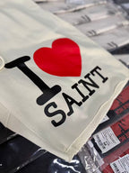 Saint Michael I Love Saint Heart Print Casual Sweat Shorts