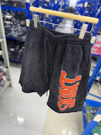 Saint Michael Distressed Vintage Effect Large Graphic Logo Sweat Shorts