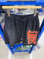 Saint Michael Distressed Vintage Effect Large Graphic Logo Sweat Shorts