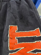Saint Michael Distressed Vintage Effect Large Graphic Logo Sweat Shorts