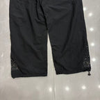 MIXED EMOTION Cross Logo Nylon-Style Casual Shorts