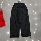 MIXED EMOTION Cross Logo Nylon-Style Casual Shorts