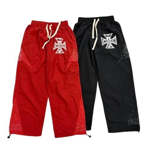 MIXED EMOTION Cross Logo Nylon-Style Casual Shorts Main Image