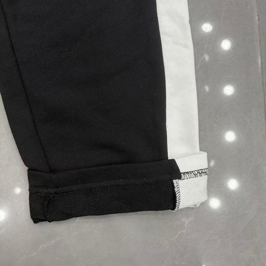 MIXED EMOTION Cross Logo Side Stripe Track Pants
