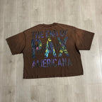 RARE PEACE Bad‑Habit Halloween Monster Graphic Cropped Oversized T‑Shirt
