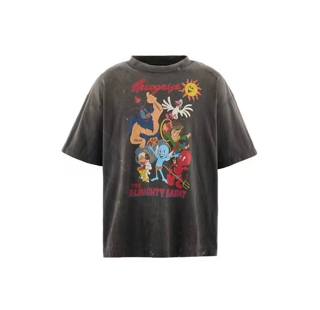 Saint Michael Illustrated Skull Graphic Tee Hover Image