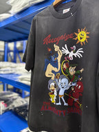 Saint Michael Illustrated Skull Graphic Tee