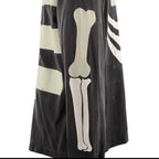 Saint Michael Skeleton Ribcage Print Knit Sweatshirt
