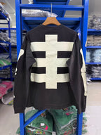 Saint Michael Skeleton Ribcage Print Knit Sweatshirt