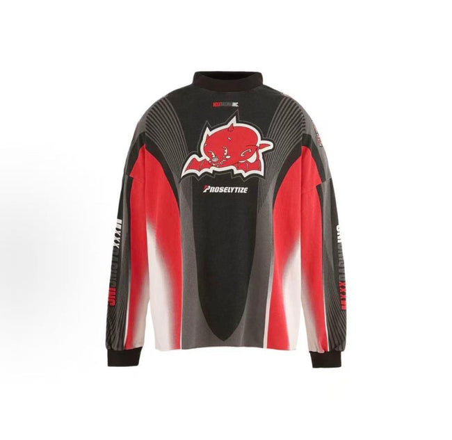 Saint Michael Vintage Paneled Graphic Long Sleeve Sweatshirt Hover Image