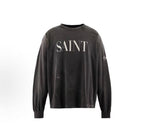Saint Michael Distressed Minimalist Logo Sweatshirt