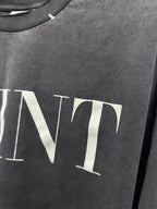 Saint Michael Distressed Minimalist Logo Sweatshirt