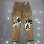 MIXED EMOTION Patchwork Graphic Carpenter Jeans
