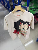 Saint Michael Devil Boop Graphic Double-Sided T-Shirt