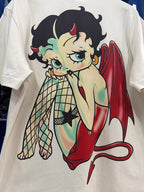 Saint Michael Devil Boop Graphic Double-Sided T-Shirt
