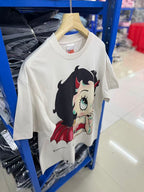 Saint Michael Devil Boop Graphic Double-Sided T-Shirt