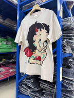 Saint Michael Devil Boop Graphic Double-Sided T-Shirt
