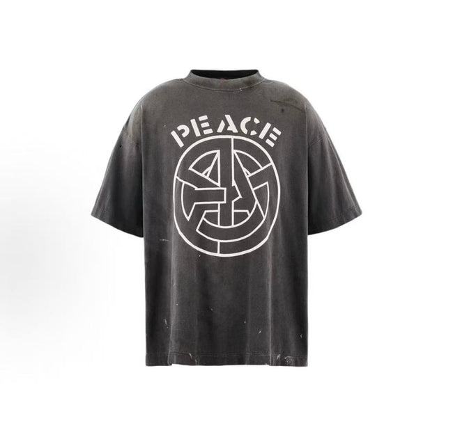 Saint Michael Peace Graphic & Slogan Print Vintage T-Shirt Main Image