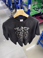 Saint Michael Peace Graphic & Slogan Print Vintage T-Shirt