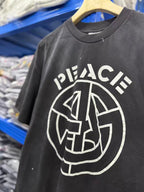 Saint Michael Peace Graphic & Slogan Print Vintage T-Shirt