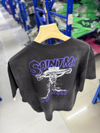 Saint Michael Graphic Art Vintage Washed Crewneck T-Shirt