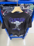 Saint Michael Graphic Art Vintage Washed Crewneck T-Shirt