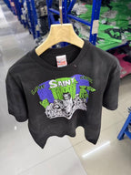 Saint Michael Graphic Art Vintage Washed Crewneck T-Shirt