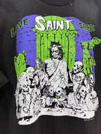 Saint Michael Graphic Art Vintage Washed Crewneck T-Shirt