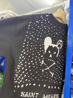 Saint Michael Graphic Skull & Stud Pattern Vintage T-Shirt