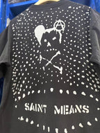 Saint Michael Graphic Skull & Stud Pattern Vintage T-Shirt