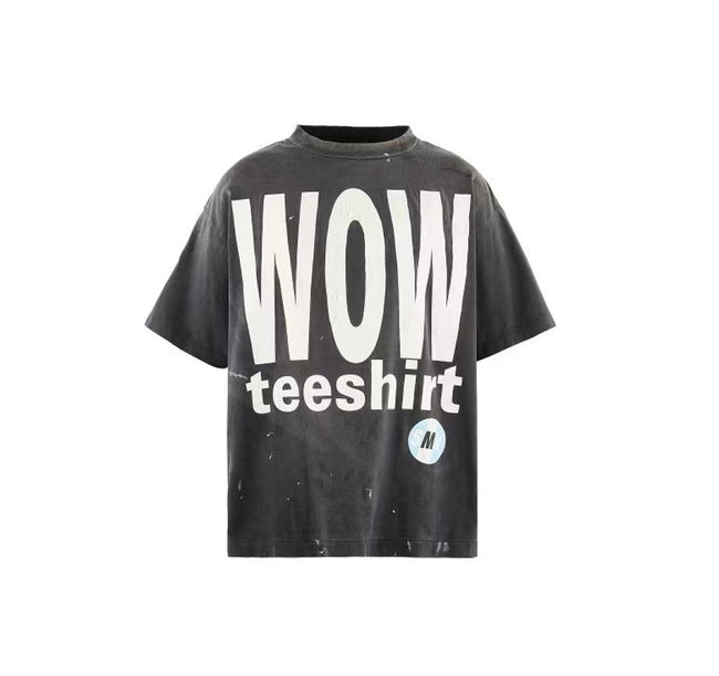 Saint Michael Distressed Graphic Slogan Vintage T-Shirt Hover Image