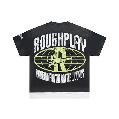 ROUGHPLAY Heavyweight Layered Graphic Tee - Cyber Acid Creature & Lime Globe Main Image