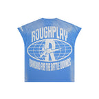 ROUGHPLAY Heavyweight Graphic Tee - Fiery Cyclops Monster & Starry Galaxy