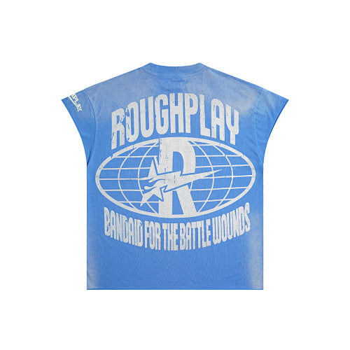 ROUGHPLAY Heavyweight Graphic Tee - Fiery Cyclops Monster & Starry Galaxy