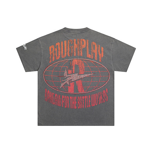 ROUGHPLAY Heavyweight Distressed Graphic Tee - Pink Swimsuit & Burning Car Main Image