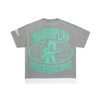 ROUGHPLAY Heavyweight Layered Graphic Tee - Neon Skater Panda & TV